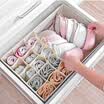 Maybelline cotton&linen dustproof moisture-proof underwear storage box 16 grid foldable two-in-one cloth storage box