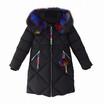 -30 degrees Girls Cotton-padded Outerwear & Coats 2018 Winter Children Warm Clothes fashion multicolour Fur Collar Jacket 3-16 Y