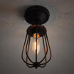 BAYCHEER HL371251 Industrial Retro Vintage style Hallway Cage Ceiling Light Flush Mount Ceiling Lamp Light use E2627 Bulb 1 Light