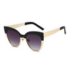 SHAUNA Fashion Double Color Metal Frame Women Cat Eye Sunglasses UV400