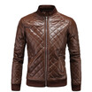 AOWOFS winter new mens leather clothing British stand collar mens diamond leather jacket leather jacket D039