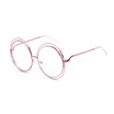 SHAUNA Oversize Women Round Glasses Frame Alloy Around Hollow Frame Brand Designer Fashion Ladies Clear Lens Shades