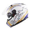 MT HELMETS 960 double lens motorcycle helmet full cover men&women full face helmet electric car helmet helmet winter personality warm white blue Isle of Man TT XL code