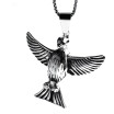 Fashion Stainless Steel Pigeon Mens Pendant Personality Womens Necklace - 24 inch
