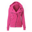 Basic Jackets Jacket Women Fashion Women Coat Diagonal Zipper Hooded Sweater Casual Dress