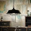 Industrial black cage pendant lighting interior with edison bulb for shop or bar counter