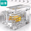 Yamazawa SAMZHE telephone crystal head 6P2C 2 core telephone line connector RJ11 voice telephone line crystal head 100 SJT-32100