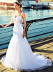 Special Custom Mermaid Trumpet Straps Chapel Train Tulle Wedding Dresses with Beading by CIRCELEE® Beautiful Back