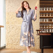 Imitation silk nightgown womens long nightgown household clothing