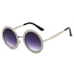SHAUNA Luxury Crystal Decoration Women Super Round Sunglasses Oversize Ladies Gradient Lens Glasses UV400