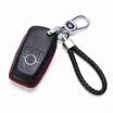 KING ETING Ford Key Case Leather Key Case Sharp World 17 Wing Bo Special Car Keychain Three Keys One Button Start H Style Warm Red