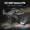 Dongmingtuo X12 720P Wide Angle Camera WiFi FPV Drone Altitude Hold RC Quadcopter w Three Batteries