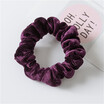 New Fashion Luxury Soft Feel Velvet Hair Scrunchie Ponytail Donut Grip Loop Holder Stretchy Hair band for women