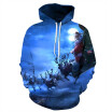 QYDM0152Mens Hoodie 3D Printed Women Pullover Sweater