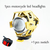 1PCS 125W motorcycle headlights U5 led 12v 6500k motorbike spotlight accessories moto DRL spot head light auxiliary driving lamp