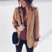 UK Women Jacket Cardigan Blazer Suit Long Sleeve Collar Ladies Overcoat Outwear