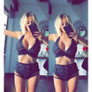 Vintage Women One-Piece Swimsuit Bathing Monokini Push Up Padded Bikini Swimwear