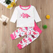 USA Newborn Toddler Baby Girl Cartoon Dinosaur Tops Pants Legging Outfit Clothes