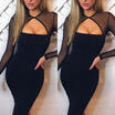 Fashion Women Long Sleeve Bodycon Cocktail Evening Party Pencil Mini Club Dress