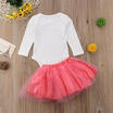 Cute Newborn Baby Girl Kids Romper Tops Tutu Skirt Dress Outfits Clothes Set