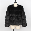 Knitted furry faux fur ladies sweater soft horizontal ditch coat autumn&winter furry faux fur coat jacket