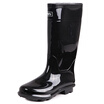Pull back rain boots men&39s tube waterproof anti-skid shoes shoes outdoor boots sets of shoes HXL818 black tube 40 yards