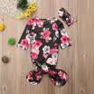 AU Newborn Baby Girl Floral Sleeping Bag Sleep Sack Wrap SwaddleHeadband 0-6M