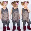 UKStock Kid Baby Girl Clothes Sleeveless Bodysuit Romper Jumpsuit Outfit Sunsuit