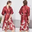 Womens Bridesmaid Satin Robe Kimono Wedding Nightdress Sleepwear Dressing Gown