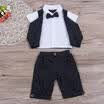 2pc Baby Clothes Kids Boys Cotton summer Top TeeShort Pants Gentleman