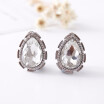 Retailoriginal design exquisite fashion drop ear clip women-only crystal clip earrings jewelry