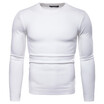 AOWOFS European code mens round neck sweater Amazon foreign trade solid color long-sleeved mens knit bottoming shirt YM005