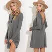 Fashion Women Long Sleeve Backless Evening Party Cocktail Short Mini Dress