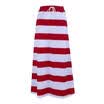 Womens Fashion Stripe Jersey Full Length Long Fold Over Loose Maxi Skirt Dress