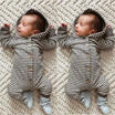 Casual Newborn Baby Boy Girl Kids Romper Jumpsuit Hooded Bodysuit Clothes Outfit
