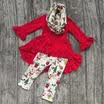UK 3Pcs Toddler Baby Girls Clothes Long Sleeve T-shirt TopLeggings Pants Outfit