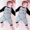 Infant Newborn Baby Boys Girls Casual Romper Bodysuit Jumpsuit Clothes Outfits