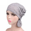 Señoras Musulmanas Turbante Sombrero Elastic Headband Chemo Plisado Hijab Cap Head Wraps