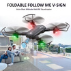 F196 720P Wifi FPV Optical Flow Gesture Shot Follow Me Fly 22mins Altitude Hold RC Selfie Drone Quadcopter