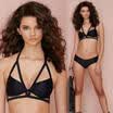 Women Sexy Cut Out Cagged Bra Corset Bralet Bustier Crop Bikini Top Bandeau Vest