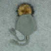Child Kids Baby Large Ball Hat Winter Real Fox Fur Pom Knitted Beanie Cap Bobble