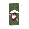 Christmas Wine Bottle Cover Bag Santa Claus Snowman Champagne Wrap Clothes for Table Holiday Decorations Gift