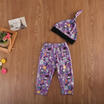Halloween Newborn Baby 3Pcs Outfits Pumpkin RomperLong PantsHat Clothes Set