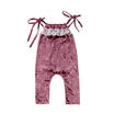 Fashion Toddler Kids Baby Girls Silk Lace Summer Romper Jumpsuit Outfit Clothes