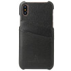 New iPhoneX Mobile Phone Case Leather Card Back Shell Huawei Mobile Phone Protective Case Black