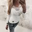 AU Women Lace Up Long Sleeve T-Shirt Tops Loose Casual Ladies Blouse Shirt