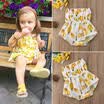 Newborn Toddler Baby Girl Banana Off Shoulder Romper Bodysuit Outfit Clothes