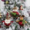 3pcsset Christmas Hanging Dolls Santa Reindeer Snowman Toys Christmas Tree Decorations Ornaments