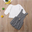 Newborn Infant Baby Girls Long Sleeve T-shirt TopsBib Pants Outfits Clothes USA