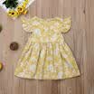 UK Stock Newborn Baby Girl Fly Sleeve Skater Dress Kid Floral Summer Party Dress